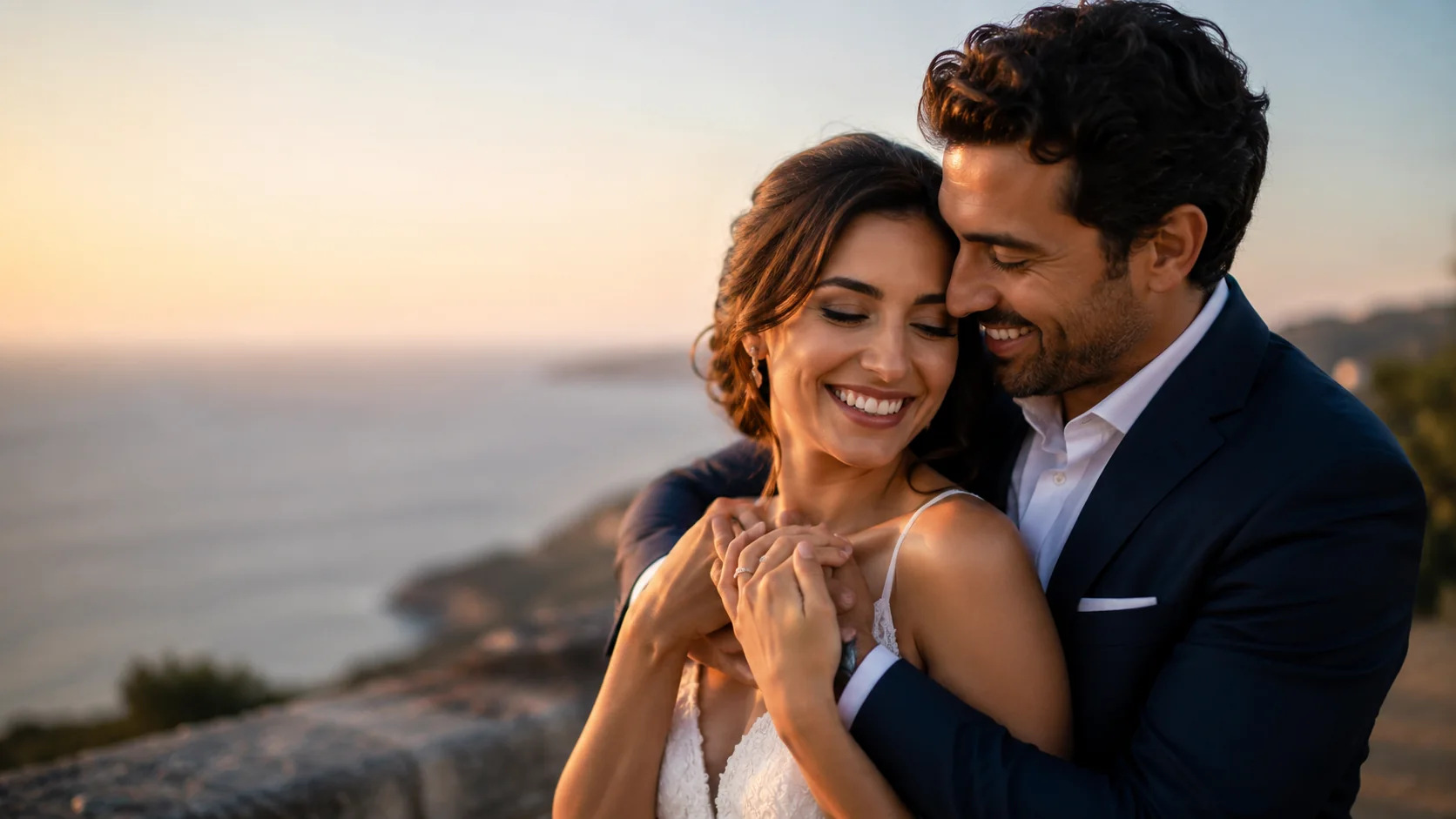 Pareja unida y feliz simbolizando unión, amor y matrimonio